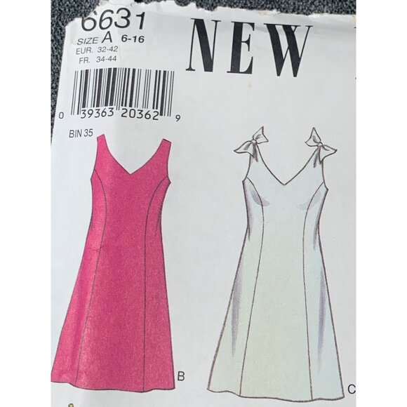 Simplicity Misses Dress Sewing Pattern sz 6 10 12 14 16 6631 - uncut - Picture 2 of 4